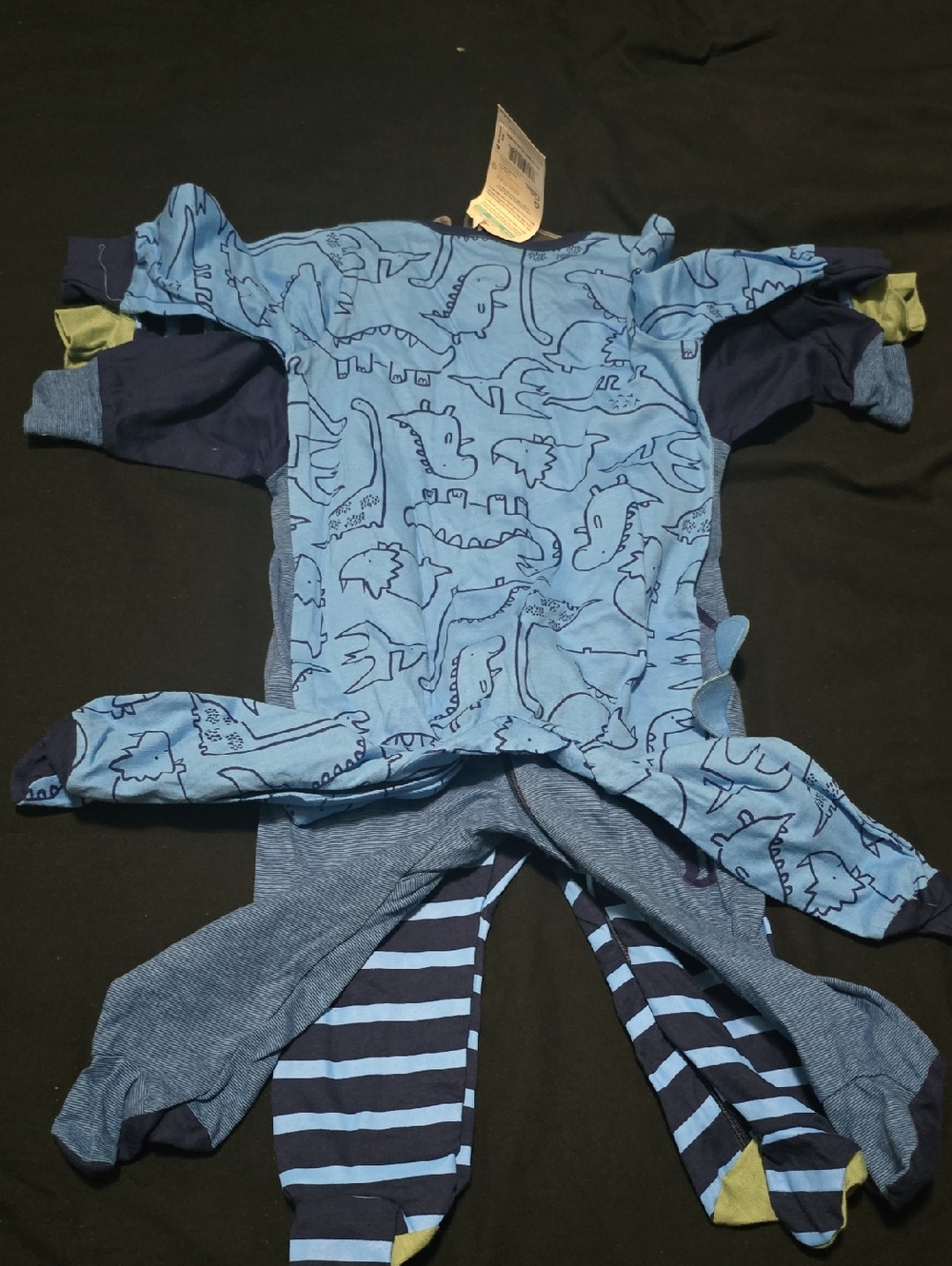 Gerber Light Blue Dinosaur Print Kids Pajamas